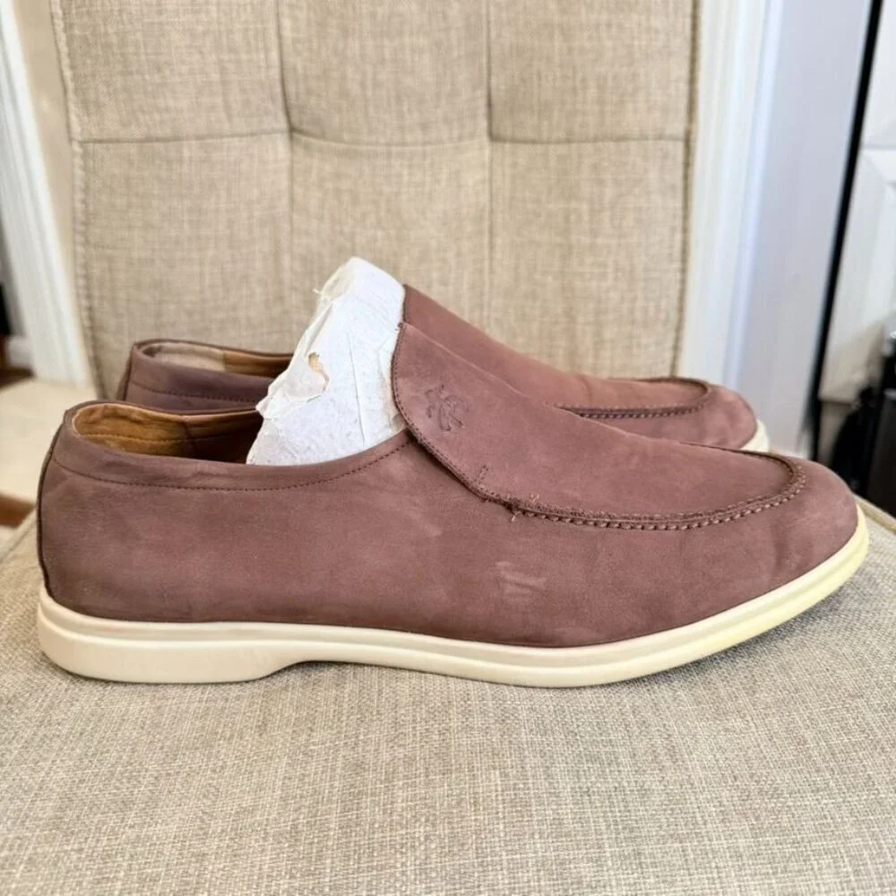 Brooks Brothers Voyager 1 Nubuck Slip-On Loafers – Brown (11.5)
